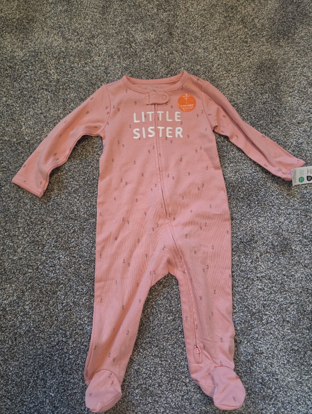 Little Sister Pink Footed One-Piece